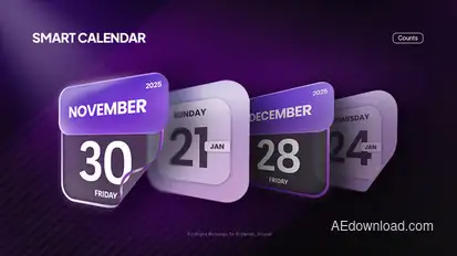 Smart Calendar Count Elements template preview