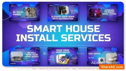Smart House Installation Service Promo Openers template preview