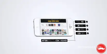 Smart Phone5 App Presentation Video Displays template preview