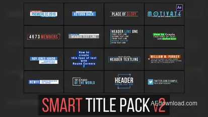 Smart Title Pack v2 Titles template preview
