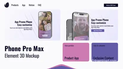 Smartphone 3D Presentation - Mobile App Pro Phone Product Promo template preview