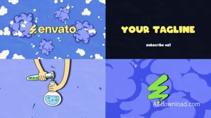 Smoke Explosion Chemical Reaction Logo for After Effects Logo Stings template preview