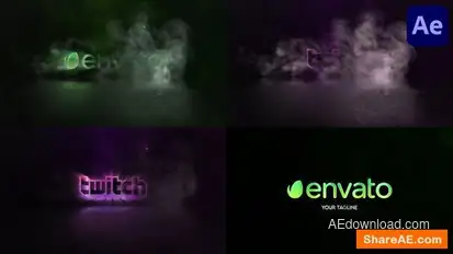 Smoke Shining Logo for After Effects Logo Stings template preview