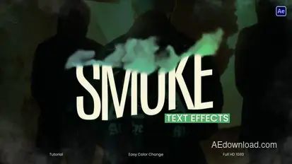 Smoke Text Animation Titles template preview