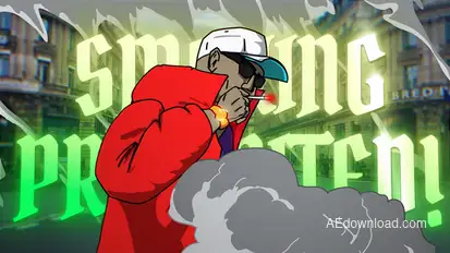 Smoking Character Transition Openers template preview