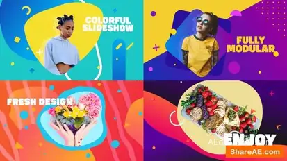 Smooth Colorful Slideshow | After Effects Openers template preview