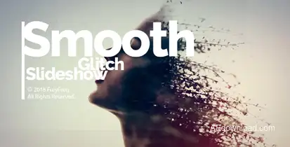 Smooth Glitch Slideshow Video Displays template preview