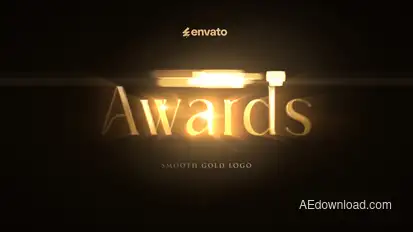 Smooth Gold Logo Logo Stings template preview