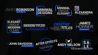 Smooth Lower Thirds Elements template preview