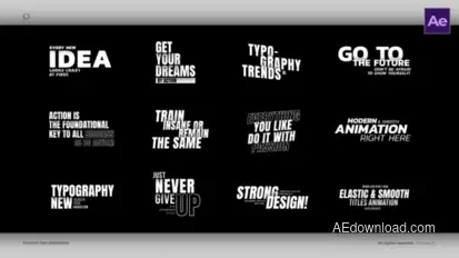 Smooth Text Animation - AE Titles template preview