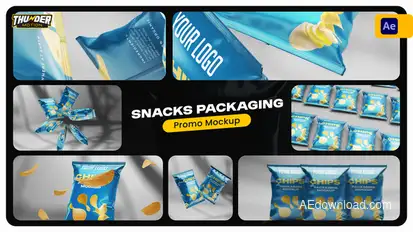 Snacks Packaging Promo Mockup Product Promo template preview