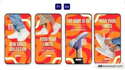 Videohive Sneaker Drop Instagram Story Pack Elements template preview