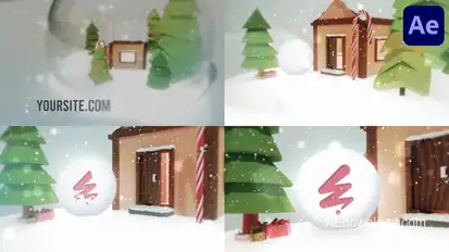 Snow Globe Logo Reveal for After Effects Logo Stings template preview