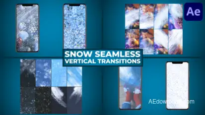 Snow Seamless Vertical Transitions | After Effects Elements template preview