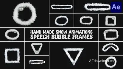 Snow Speech Bubbles for After Effects Elements template preview