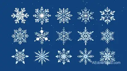 Snowflake Icon Animations Elements template preview