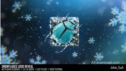 Snowflakes Logo Reveal Logo Stings template preview