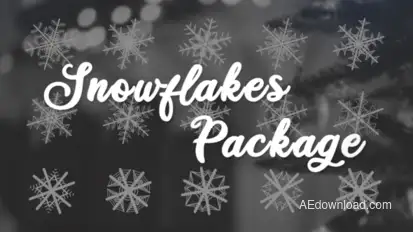 Snowflakes Pack Elements template preview