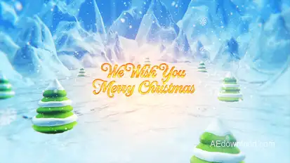 Snowy Christmas Opener Logo Stings template preview