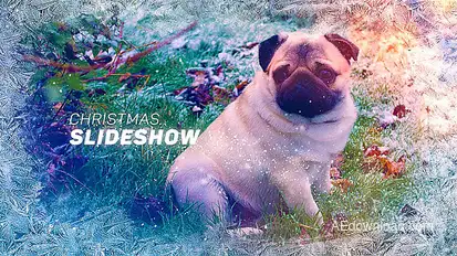 Snowy Christmas Slideshow Video Displays template preview