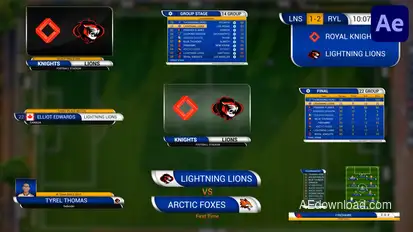 Soccer Lower Thirds | After Effects Elements template preview