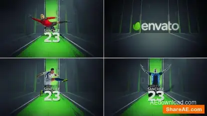 Soccer Players Openers template preview