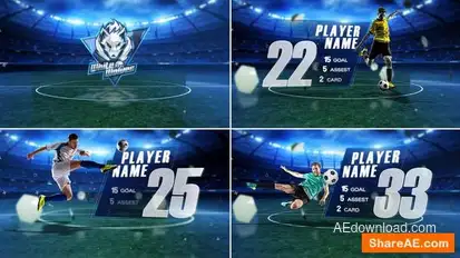 Soccer Players Openers template preview