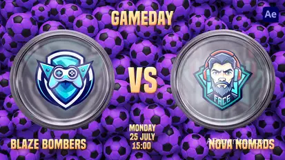 Soccer Team Versus Screens broadcast-packages template preview