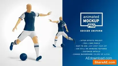 Videohive Soccer Uniform Mockup Template – Animated Mockup PRO Product Promo template preview