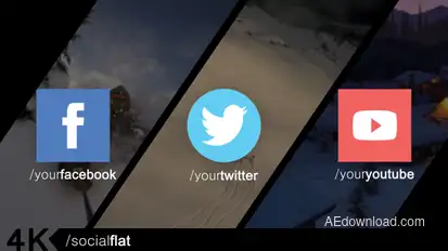 Social Flat Logo Stings template preview