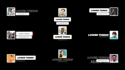 Social Lower Thirds | After Effects Titles template preview