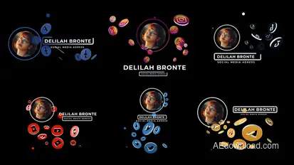 Social Media Titles template preview