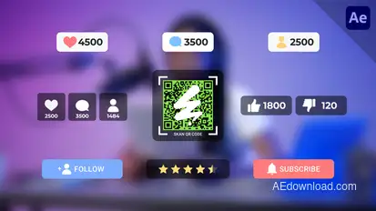 Social Media Elements template preview