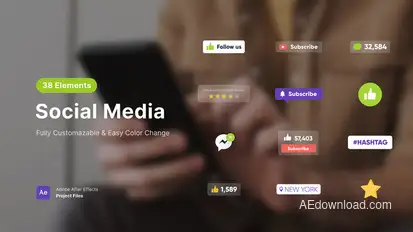 Social Media Elements template preview
