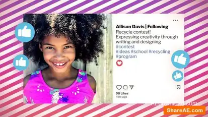 Social Media And Emoji Slideshow Openers template preview