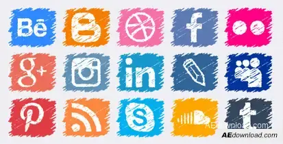 Social Media Animation Pack Elements template preview