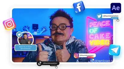 Social Media Animations | After Effects Elements template preview