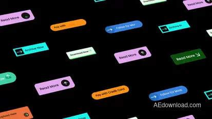 Social Media Buttons Lower thirds Elements template preview