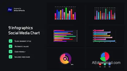 Social Media Chart Infographics Infographics template preview
