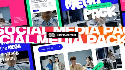 Social Media | Corporate Pack Video Displays template preview