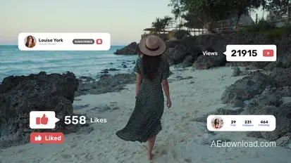 Social Media Elements Video Displays template preview