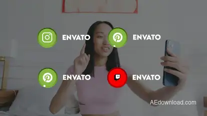 Social media elements broadcast-packages template preview