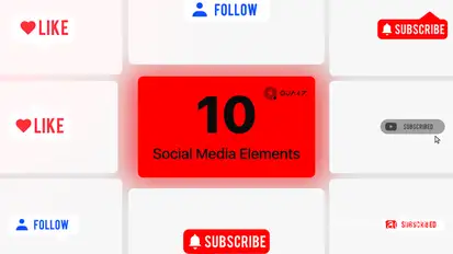 Social Media Elements Vol. 01 Elements template preview