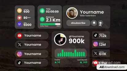 Social Media Infographics Elements template preview