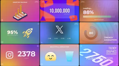 Social Media Infographics Infographics template preview