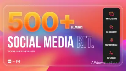 Social Media Kit | After Effects Elements template preview