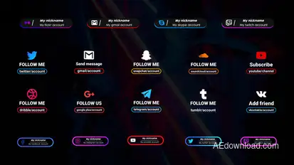 Social Media Lower Third Big Pack || After Effects Elements template preview