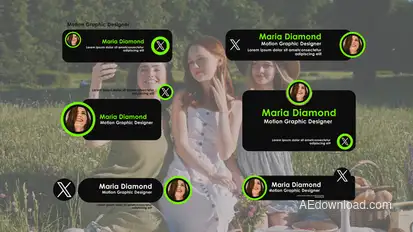 Social Media Lower Thirds 0.2 Elements template preview