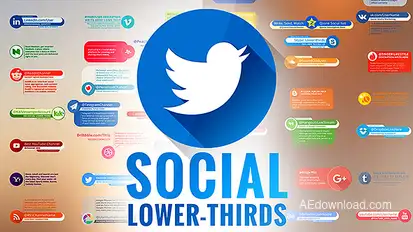 Social Media Lower Thirds Elements template preview
