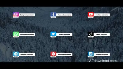 Social Media Lower Thirds For After Effects Titles template preview
